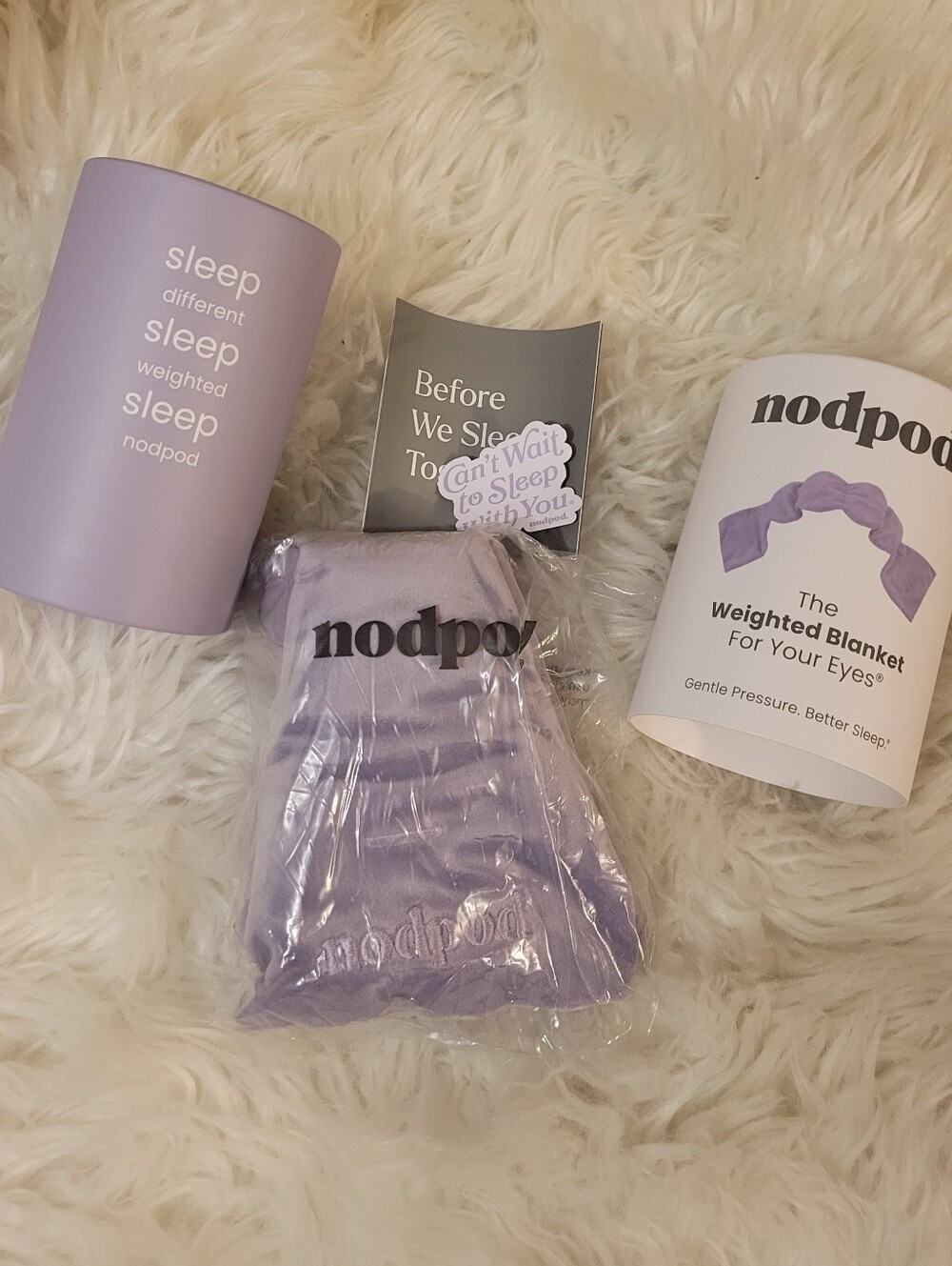 Nodpod Sleep Mask Weighted Eye Blanket - Wisteria - Picture 5 of 14